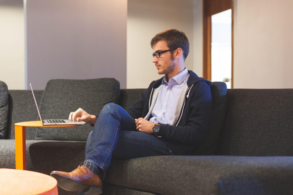 Startup owner exploring startup recruitment agencies to build a remote team.